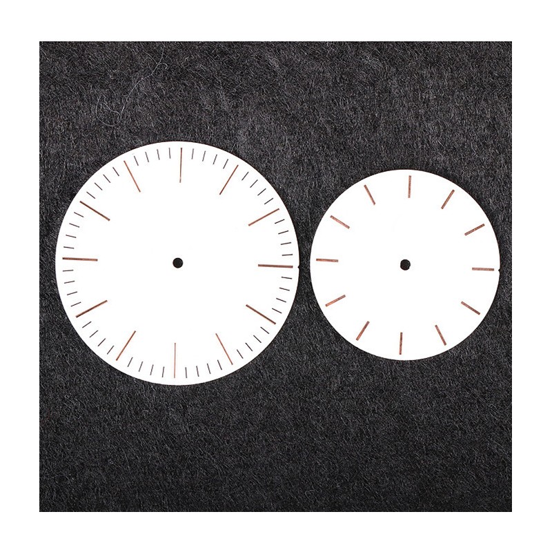 Bright white Enamel Dial Printed White Index Minute Track custom Wrist Watch Parts Dial